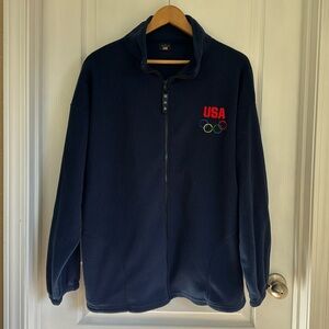 USA OLYMPICS ZIP UP FLEECE SWEATER SZ XL